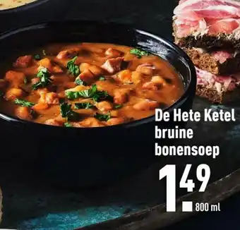 ALDI De Hete Ketel bruine bonensoep 800ml aanbieding