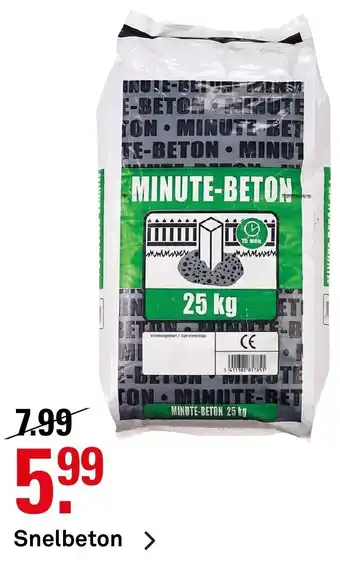 Karwei Snelbeton 25kg aanbieding