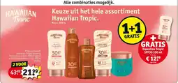Kruidvat Hawaiian Tropic Glowing Protection Lotion SPF50 aanbieding