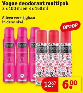 Kruidvat Vogue deodorant multipak aanbieding