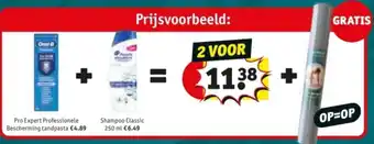 Kruidvat Pro Expert Professionele Bescherming tandpasta + Shampoo Classic 250 ml aanbieding