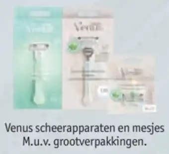 Kruidvat Venus scheerapparaten en mesjes aanbieding