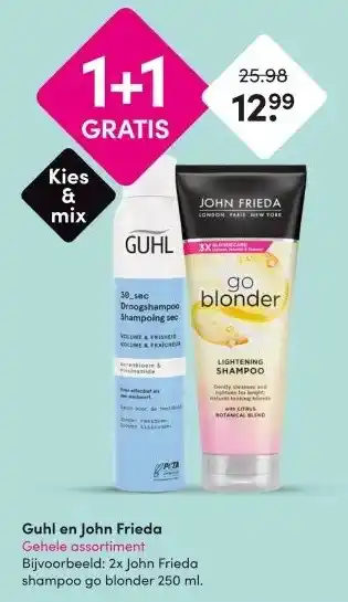 DA Guhl en John Frieda Gehele assortiment aanbieding