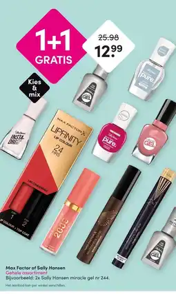 DA Max Factor of Sally Hansen Gehele assortiment aanbieding