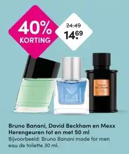 DA Bruno Banani, David Beckham en Mexx Herengeuren tot en met 50 ml aanbieding