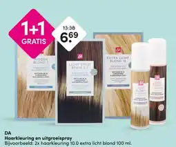 DA DA Haarkleuring en uitgroeispray aanbieding