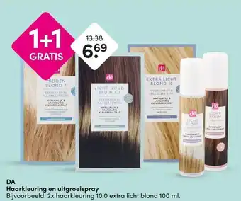 DA DA Haarkleuring en uitgroeispray aanbieding