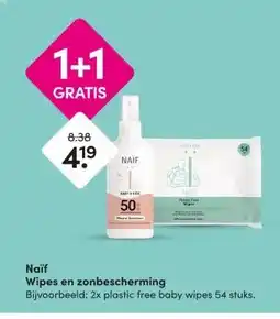 DA Wipes en zonbescherming aanbieding