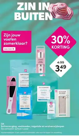 DA DA Eeltverzorging, voetmasker, nagelolie en wratverwijderpen Bijvoorbeeld: eeltsok 1 paar. aanbieding