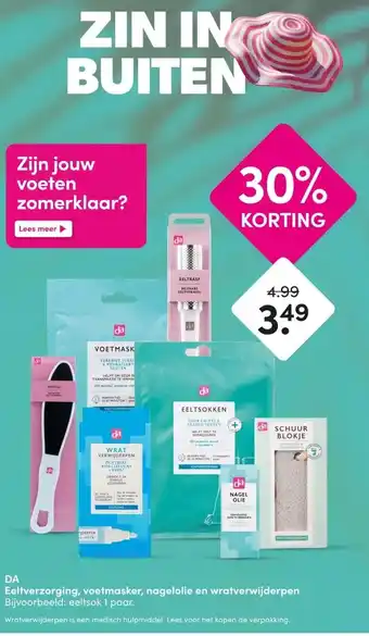 DA DA Eeltverzorging, voetmasker, nagelolie en wratverwijderpen Bijvoorbeeld: eeltsok 1 paar. aanbieding