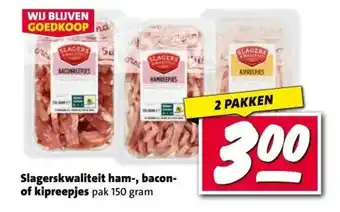 Nettorama Slagerskwaliteit ham-, bacon- of kipreepjes aanbieding