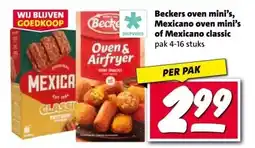 Nettorama Beckers oven mini's, Mexicano oven mini's of Mexicano classic aanbieding