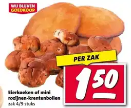 Nettorama Eierkoeken of mini rozijnen-krentenbollen aanbieding