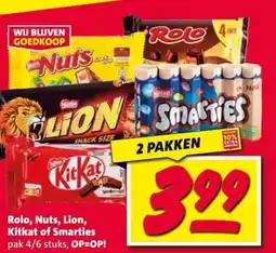 Nettorama Rolo, Nuts, Lion, Kitkat of Smarties aanbieding