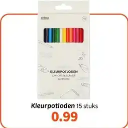 Wibra Kleurpotloden 15 stuks aanbieding