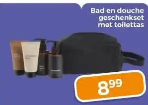 Trekpleister Bad en douche geschenkset met toilettas aanbieding