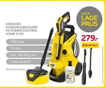 Praxis KÄRCHER HOGEDRUKREINIGER K4 POWER CONTROL HOME FLEX aanbieding