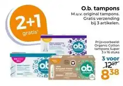 Trekpleister O.b. tampons aanbieding