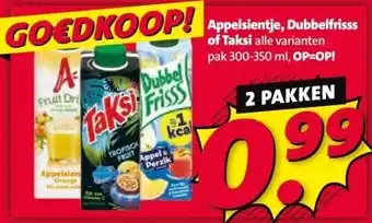 Nettorama Appelsientje, Dubbelfrisss of Taksi aanbieding