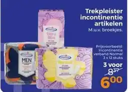 Trekpleister Trekpleister incontinentie artikelen M.u.v. broekjes. aanbieding