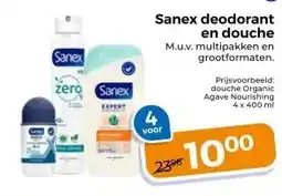 Trekpleister Sanex deodorant en douche aanbieding