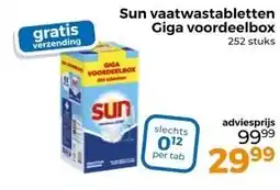 Trekpleister Sun vaatwastabletten Giga voordeelbox aanbieding