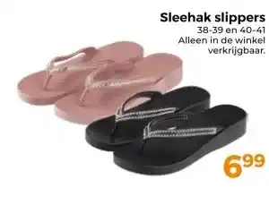 Trekpleister Sleehak slippers aanbieding
