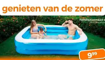Trekpleister Familiezwembad L 211 x 132 x 46 cm aanbieding
