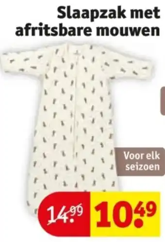 Kruidvat Slaapzak met afritsbare mouwen aanbieding