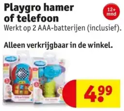 Kruidvat Playgro hamer of telefoon aanbieding