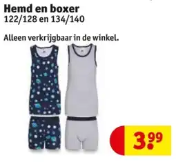 Kruidvat Hemd en boxer aanbieding