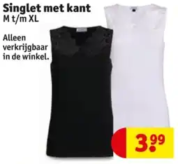 Kruidvat Singlet met kant aanbieding
