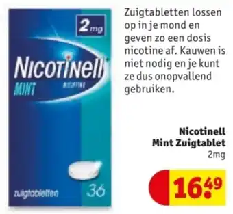 Kruidvat Nicotinell Mint Zuigtablet aanbieding