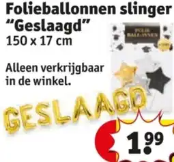 Kruidvat Folieballonnen slinger Strandlaken "Geslaagd" aanbieding