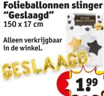 Kruidvat Folieballonnen slinger Strandlaken "Geslaagd" aanbieding