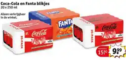 Kruidvat Coca-Cola en Fanta blikjes aanbieding