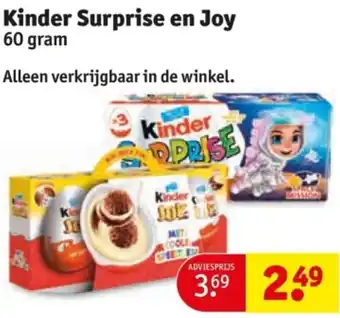 Kruidvat Kinder Surprise en Joy aanbieding