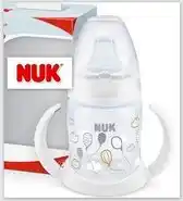 Bol.com NUK | First Choice | Fles om te leren drinken | 150ml | 6-18maanden | wit | ballonnen | 6-18 maanden aanbieding