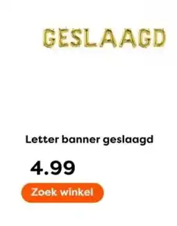The Read Shop Letter banner geslaagd aanbieding