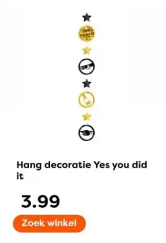 The Read Shop Hang decoratie Yes you did it aanbieding