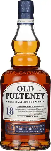 Drankdozijn Old Pulteney 18 years Single Malt 70CL aanbieding
