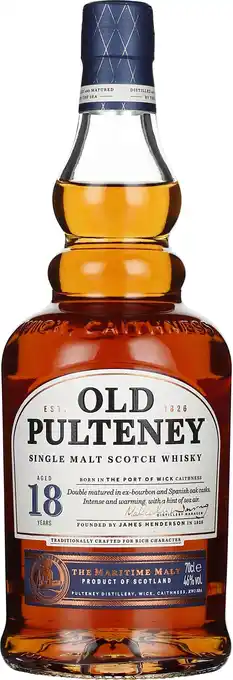 Drankdozijn Old Pulteney 18 years Single Malt 70CL aanbieding