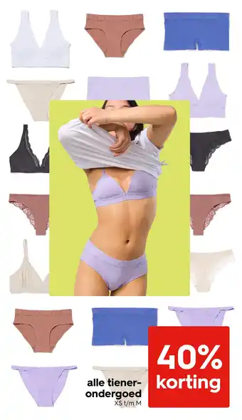 HEMA alle tiener ondergoed aanbieding