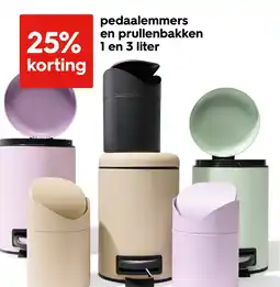 HEMA pedaalemmers en prullenbakken aanbieding