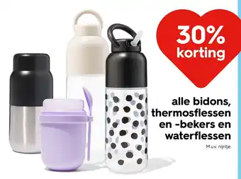 HEMA alle bidons, thermosflessen en waterflessen bekers en aanbieding
