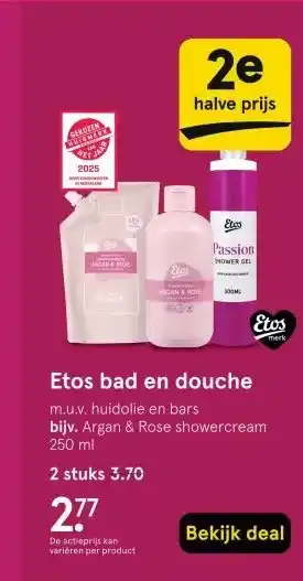 Etos Palmolive bad en douche 250 ml aanbieding