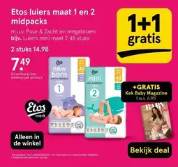 Etos Etos luiers en luierbroekjes Voordeelpakken aanbieding