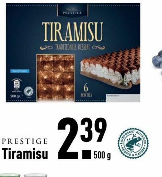 Tiramisu 500g aanbieding bij ALDI