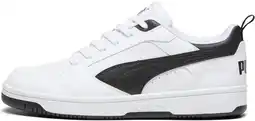 Amazon PUMA Unisex Rebound V6 Low Sneaker, Puma White Puma Zwart, 46 EU aanbieding