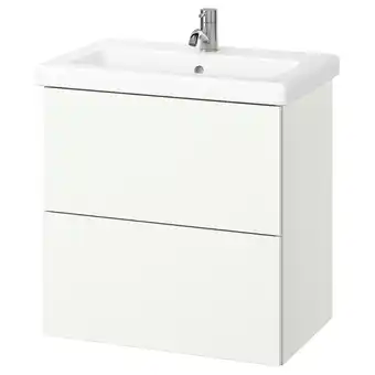 IKEA Enhet / tvÄllen Wastafelkast m lades/wastafel/kraan, wit, 64x43x65 cm aanbieding